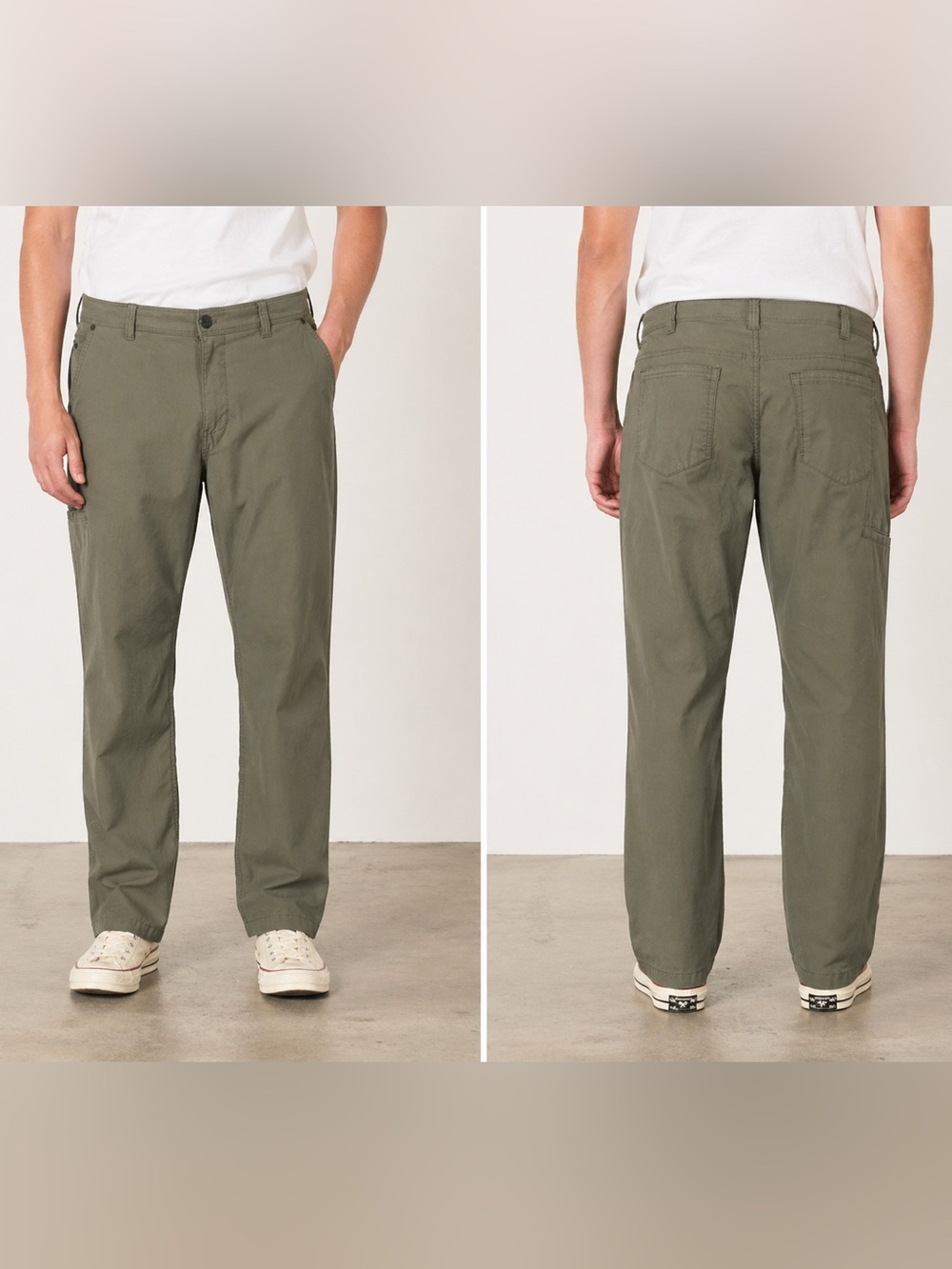 Weatherproof Olive Green Straight-Leg Pants